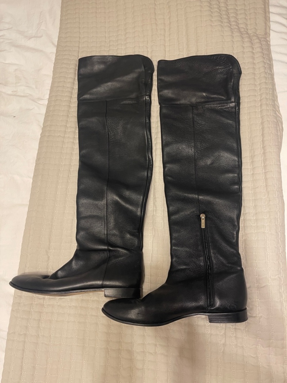 Jimmy Choo Black Leather Over The Knee Boot